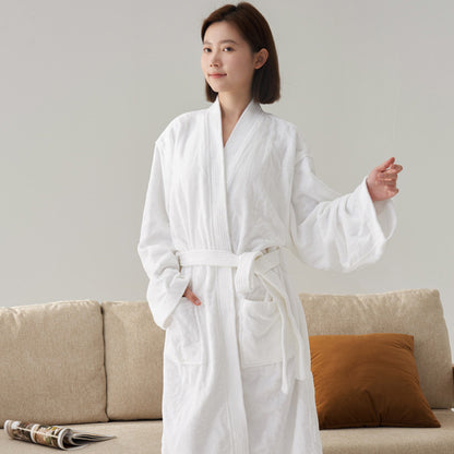 Plush Waffle Cotton Spa Robe