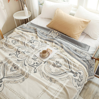 All-Season Cotton Tassel Throw