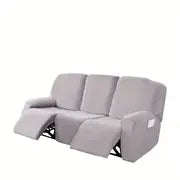 8-Piece Set of Elastic Velvet Couch Covers for 3 Cushions