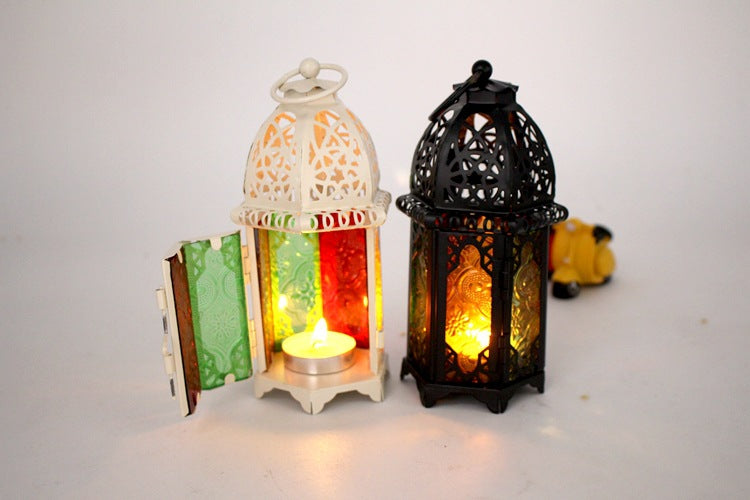 Vintage Iron & Glass Lantern