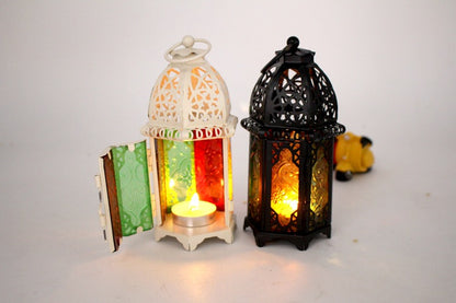 Vintage Iron & Glass Lantern