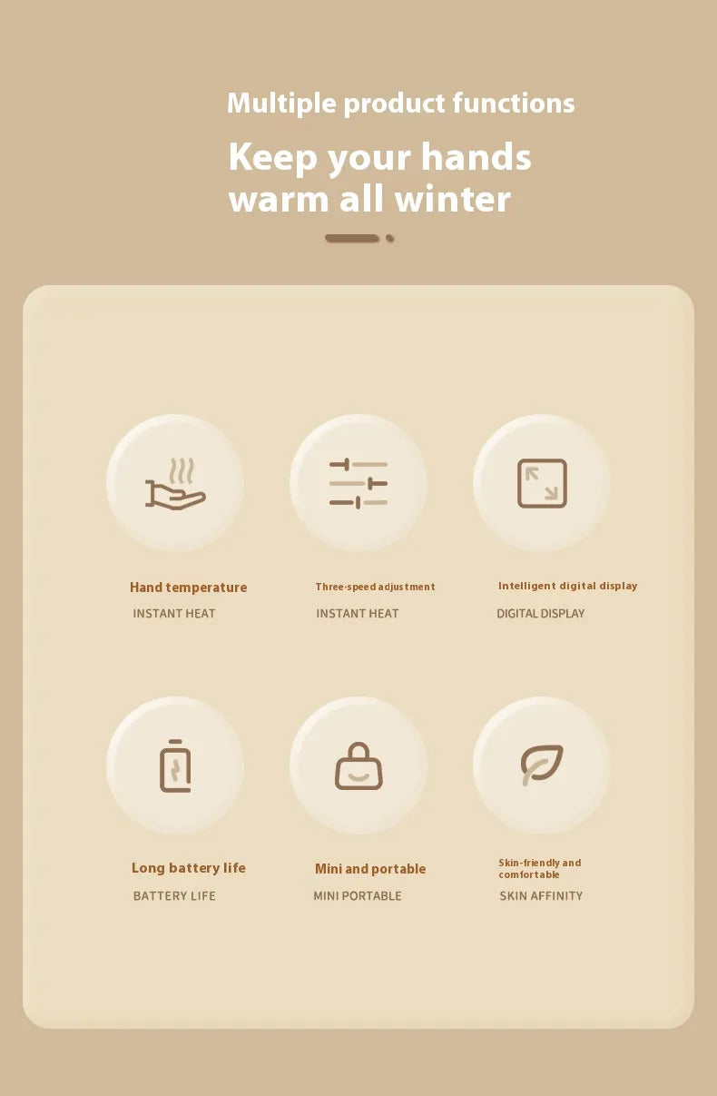 Compact HeatPal Rechargeable Warmer