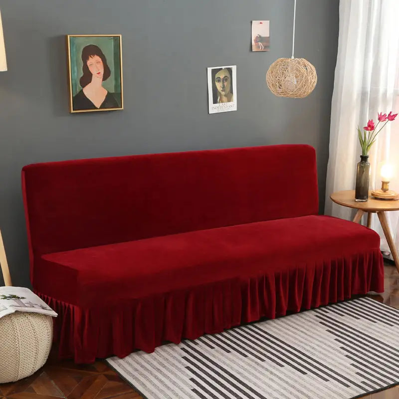 Thick Flannel Skirt Sofa Cover with Complete Set (1 pc)