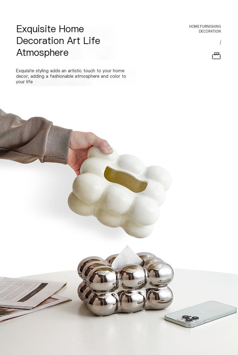 Chic Nordic Cotton Candy Tissue Holder