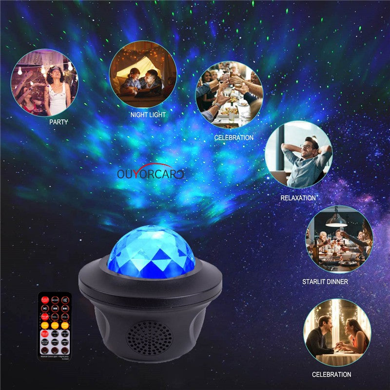 Cosmic WiFi Light Projector with Water Patterns