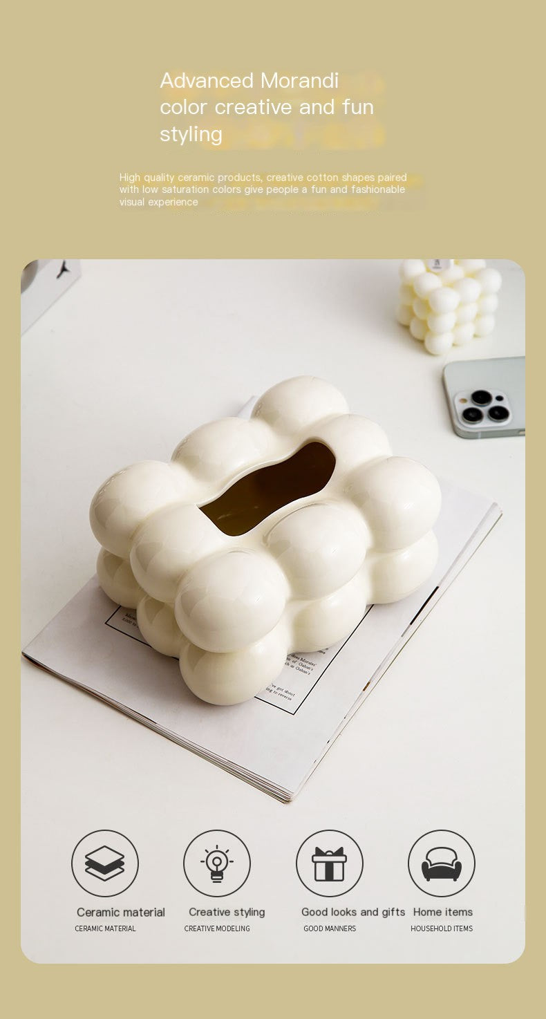 Chic Nordic Cotton Candy Tissue Holder