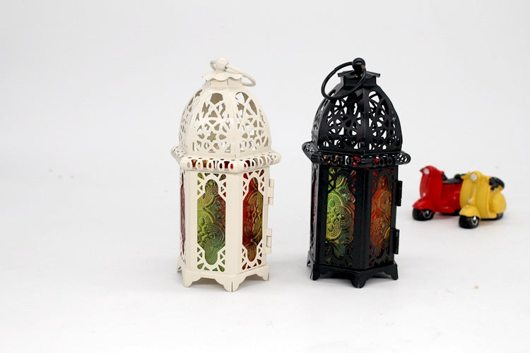 Vintage Iron & Glass Lantern