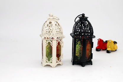 Vintage Iron & Glass Lantern