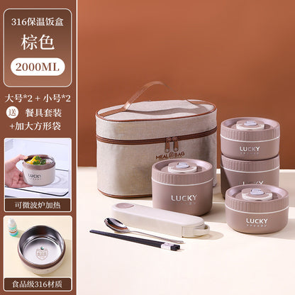 316 Stainless Steel Insulated Lunch Box for Students