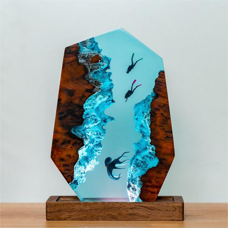 Oceanic Diver 3D Epoxy Light