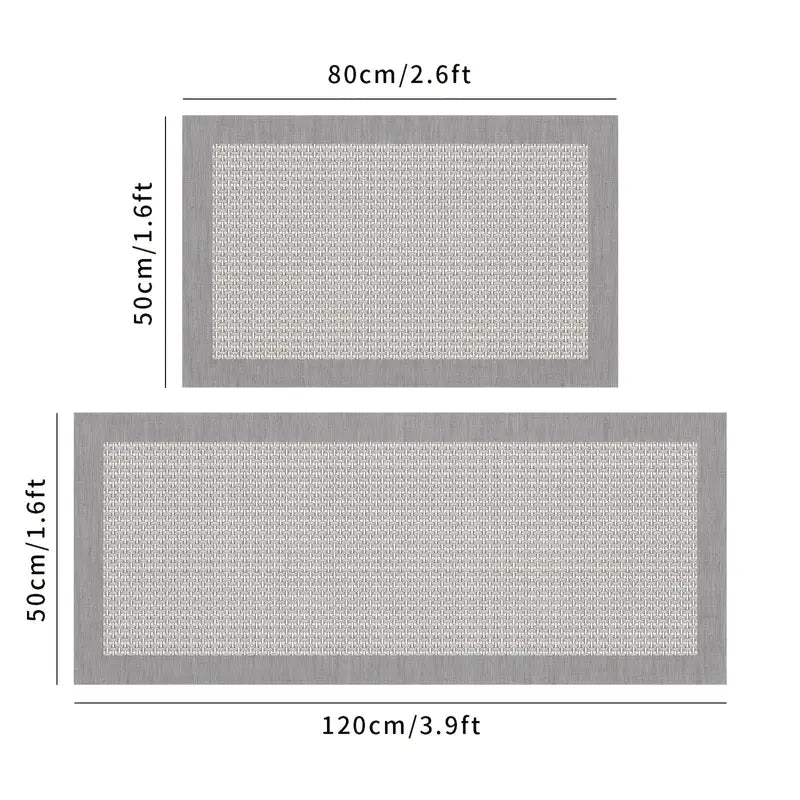 Dual Durable & Stylish Kitchen Mats, Slip-Resistant