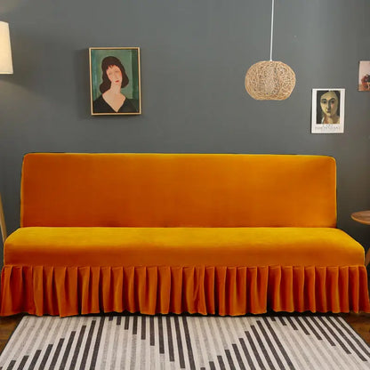 Thick Flannel Skirt Sofa Cover with Complete Set (1 pc)
