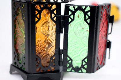 Vintage Iron & Glass Lantern