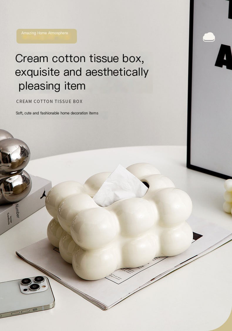 Chic Nordic Cotton Candy Tissue Holder