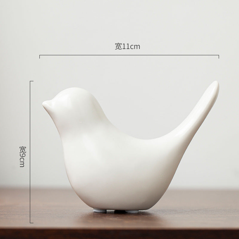 Nordic Minimalist Ceramic Bird Abstract Decor Item