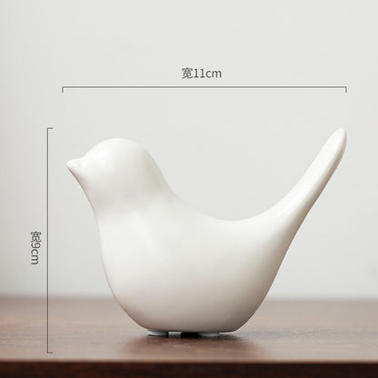 Nordic Minimalist Ceramic Bird Abstract Decor Item