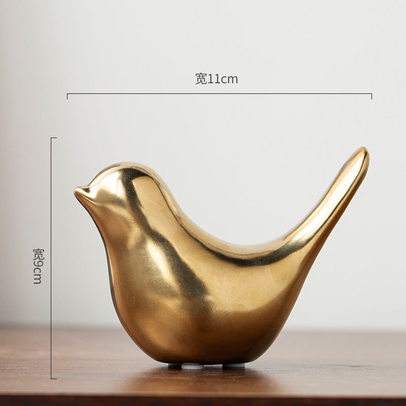Nordic Minimalist Ceramic Bird Abstract Decor Item