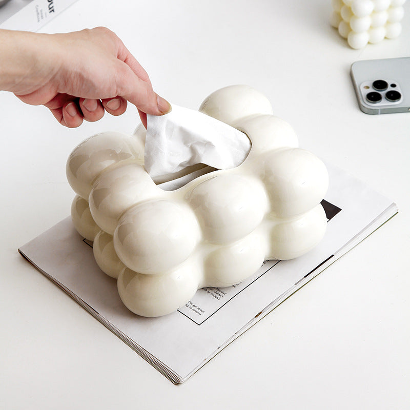 Chic Nordic Cotton Candy Tissue Holder