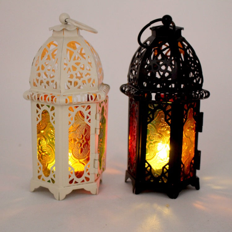 Vintage Iron & Glass Lantern