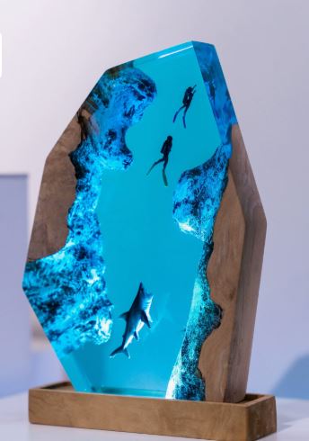 Oceanic Diver 3D Epoxy Light