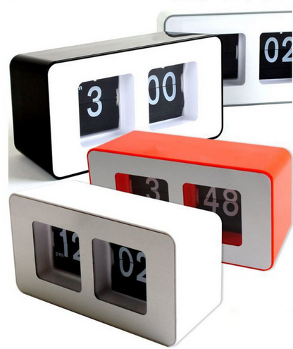 Retro Square Desk Clock - Auto Page Flip