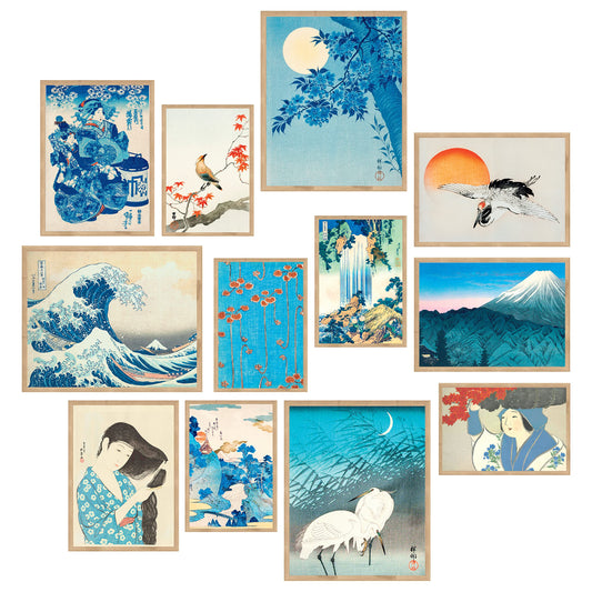 97 Decor Japanese Decor For Bedroom - Japanese Posters For Wall Japanese Art Wall Decor Blue Japanese Wall Art Prints The Great Wave Off Kanagawa Hokusai Paintings Asian Decor For Home (unframed)