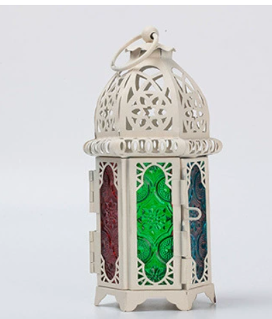 Vintage Iron & Glass Lantern
