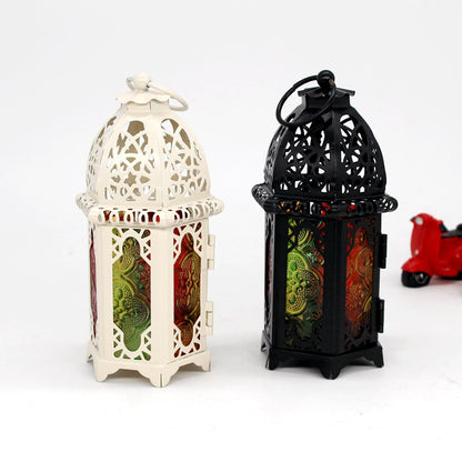 Vintage Iron & Glass Lantern