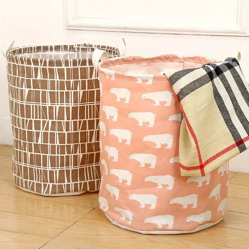 Spacious Cotton-Linen Laundry Organizer