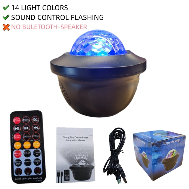 Cosmic WiFi Light Projector with Water Patterns