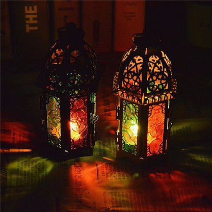 Vintage Iron & Glass Lantern